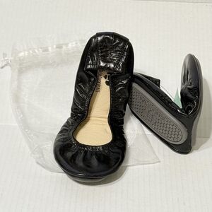 NEW The Storehouse Flats Foldable Leather Ballet Shoes Oil Black Patent Size 7